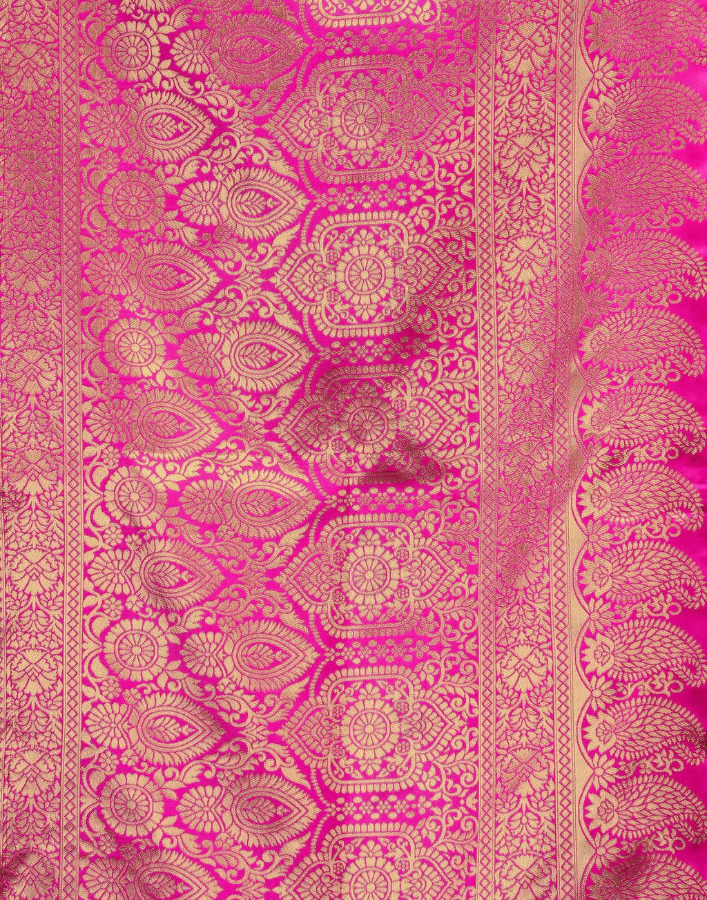 Women's Silk Blend Banarasi Jacquard Classic Motif Design Saree with Unstitched Blouse Piece