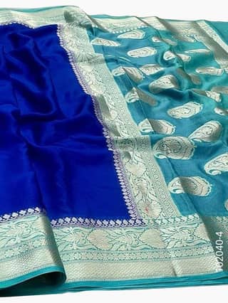 Soft Silk Zari Work Plain Banarasi Saree
