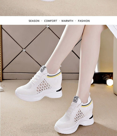Breathable Slimming Height Increasing Insole Women's Shoes Casual Sneaker Women - Fashionchowk