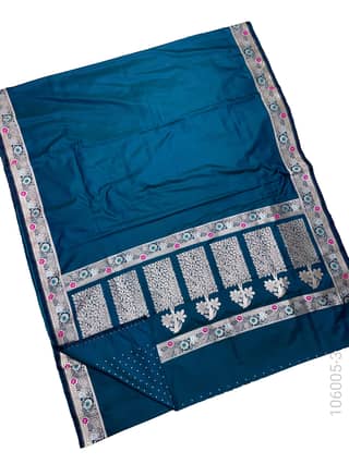Mashru Silk Resham and Zari Designer Border Work Banarasi Saree - Fashionchowk