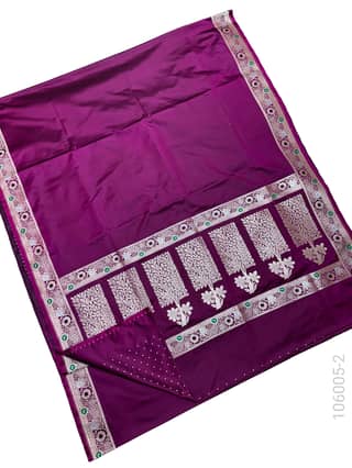 Mashru Silk Resham and Zari Designer Border Work Banarasi Saree - Fashionchowk