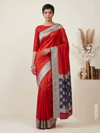 Soft Silk Zari Work Plain Banarasi Saree