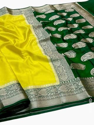 Soft Silk Zari Work Plain Banarasi Saree